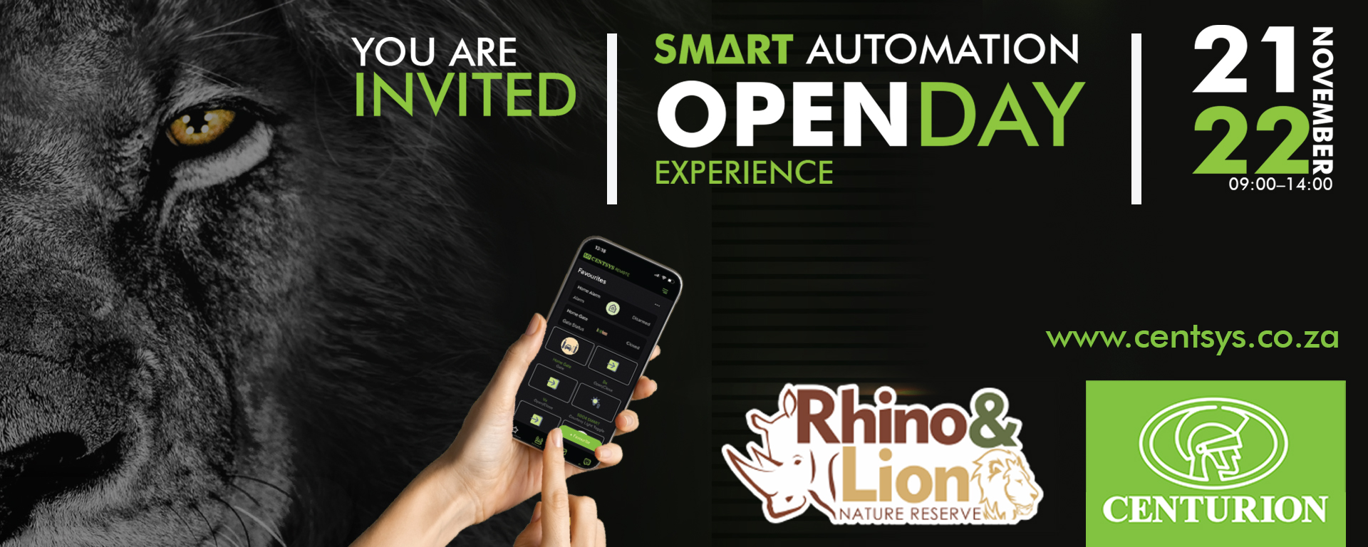 Centurion Systems Open Day at Rhino & Lion Park: Live SMΔRT Demos, CTSI Tips & Community