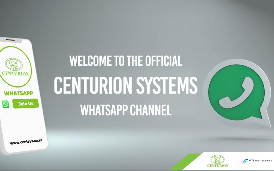 Welcome to the official Centurion Systems WhatsApp channel
